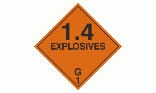 Class 1 Explosive 1.4G Labels | Hazard Packaging Labels | Safety Signs ...